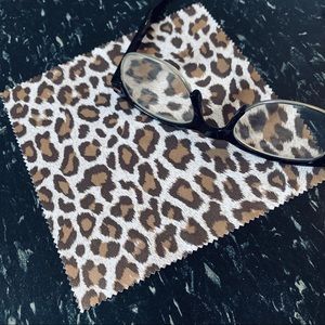 4 Microfiber Cleaning Cloths Cell Phone Sunglasses Eyeglasses Leopard Pattern